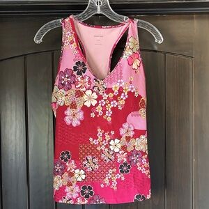 Johnny Was Pink Floral Tank Top